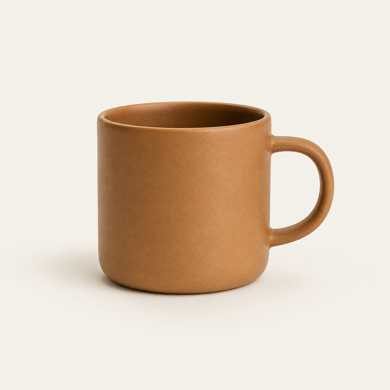 Example tan ceramic mug